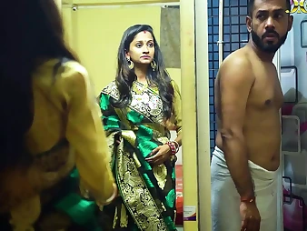 Desi Step Mom Porks Wife with Firm Meatpipe while Witnessing FestVal