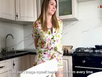 Stepmom Sasha Paradise gives her stepson a helping hand and gets a red-hot creampie