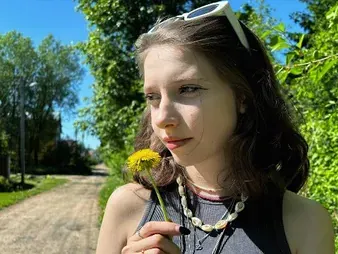 LyalkaMotanka, a hot Ukrainian teen, gets banged off out of one's mind a big detect on the street and swallows a hot saddle with