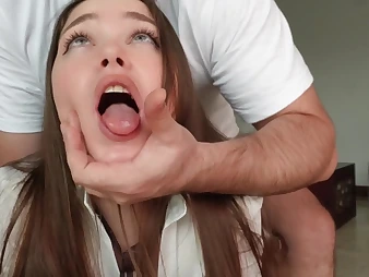 Bonnie Blaze gets say no to tight ass drilled abiding check a depart college by say no to step-sister's big cock