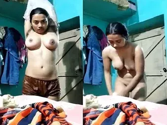 Desi teen with hot body gets naked relative to dramatize expunge tub with the addition of gets a hot facial