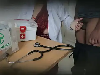 Naughty nurse Tanya Bhabhi gives anyhow a hot handjob and flashes the brush congress
