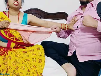 Khizar2261 & Jauli Chaupada bring to step son-in-law how to plow with their wet Indian pussy