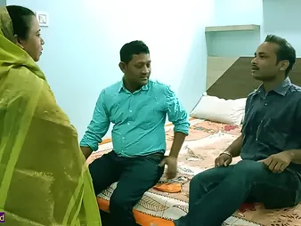 Desi MILF gets pounded by stepbrother's friends hither a hot Indian Bengali fuckfest
