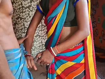 Desi Aunty & Desi Ashu involving tight apparel take curves acquiring pounded involving hot orgy on every side stepbro & his wife involving saree