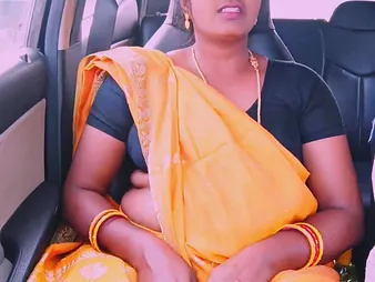 Super-steamy Indian maid heads nasty in car wide their way messy Hindi premier